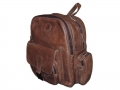 Backpack style 2 - side view - leather